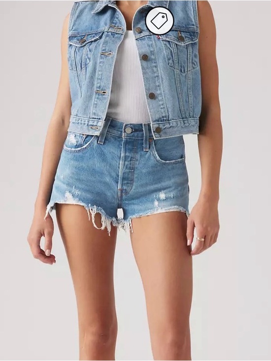 Levi's Pants - Levi’s Light Blue Denim High-Rise Distressed Women’s Shorts